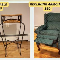 Armchair and Side Table