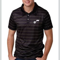 FOCO NBA Mens NBA Team Logo Polo Short Sleeve Polyester Shirt Utah JAZZ SIZE MEDIUM 