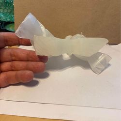 Stone Carved White Onyx Dove Statue    3 1/4” tall