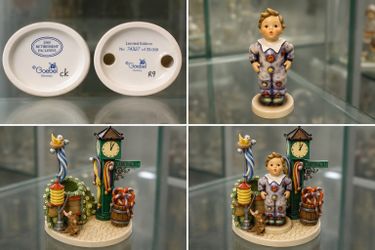 Goebel Hummel Carnival HUM 328 + Candlelight Carnival Base LE NIB w/ Boxes