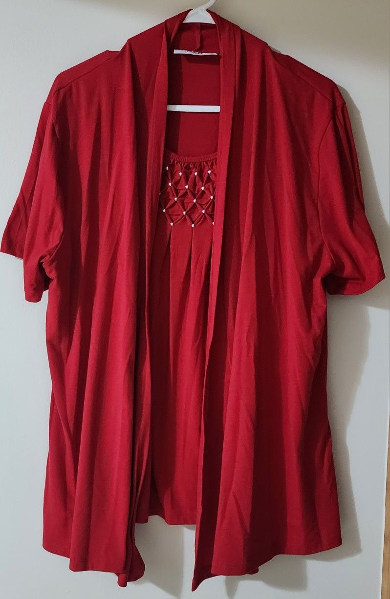 XL SAG HARBOR WOMANS LAYERED BLOUSE