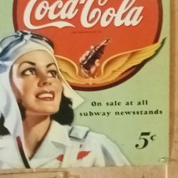 Classic Old COCA-COLA AD POSTER MADE OF TIN