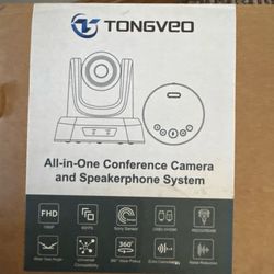 All in one conference camera and speakerphone system