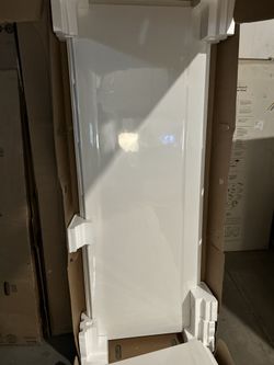 STORE+ 34 in. x 72.6 in. 2-Piece Direct-to-Stud Alcove Shower End Wall Set in White 