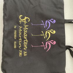 Travel / Beach Bag - Large, Zippered Top, Pocket Inside, Never Used, $5