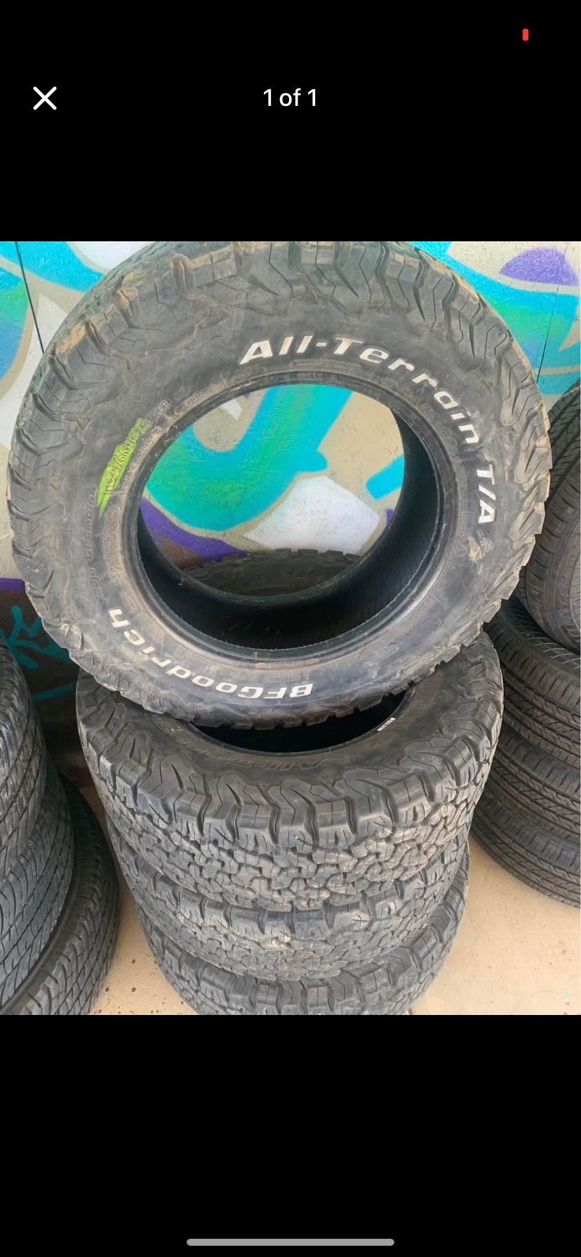 LT275/65R18 BFGoodrich ALL TERRAIN T/A 10ply TIRE SET