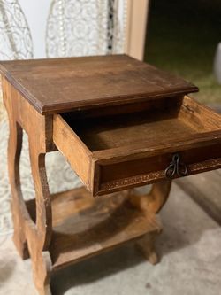 Wooden Mikasa Side Table