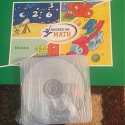 Hooked On Math Division Workbooks Games CDs Homeschool Complete Unused Set 2005