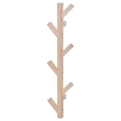 IKEA Tjusig Coat Hanger Rack Solid Birch