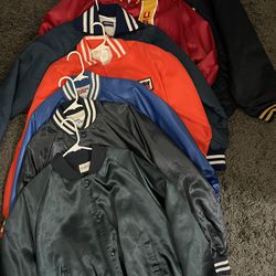 7 Vintage Satin Jackets Lot 
