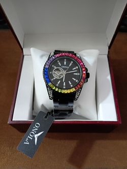 Brand new men's automatic stainless steel watching never been used 85.00 ovo