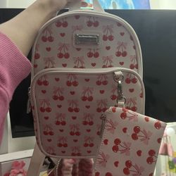 Cherry Bow small Backpack 