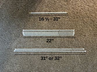 White Spring Tension Rods