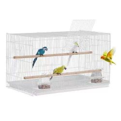 906#30-inch Flight Bird Cage, Stackable Bird Cage for Small Parrots Canaries Cockatiels Lovebirds Finches Budgies Conures Macaws Pet Travel Birdcage w
