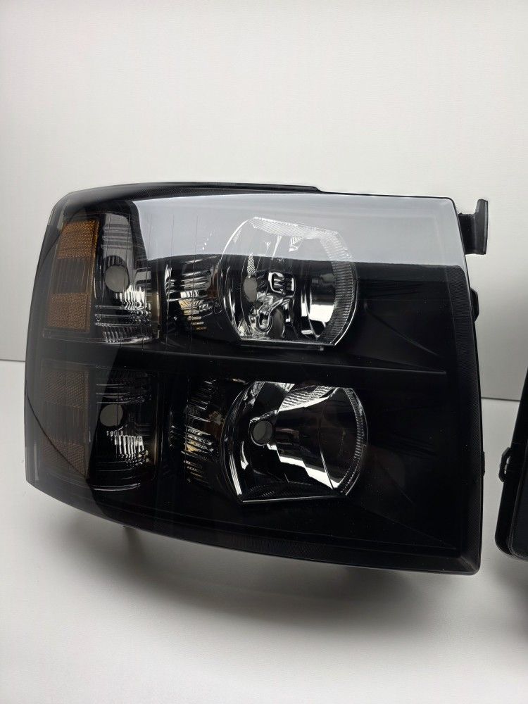 Chevy Silverado Black Smoke Headlights