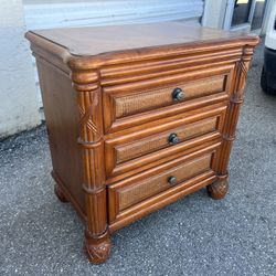 Tommy Bahama Style Wooden Three Drawer Bedroom Night Stand End  31x20x31in end table