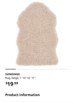 SVINDINGE Rug, Beige