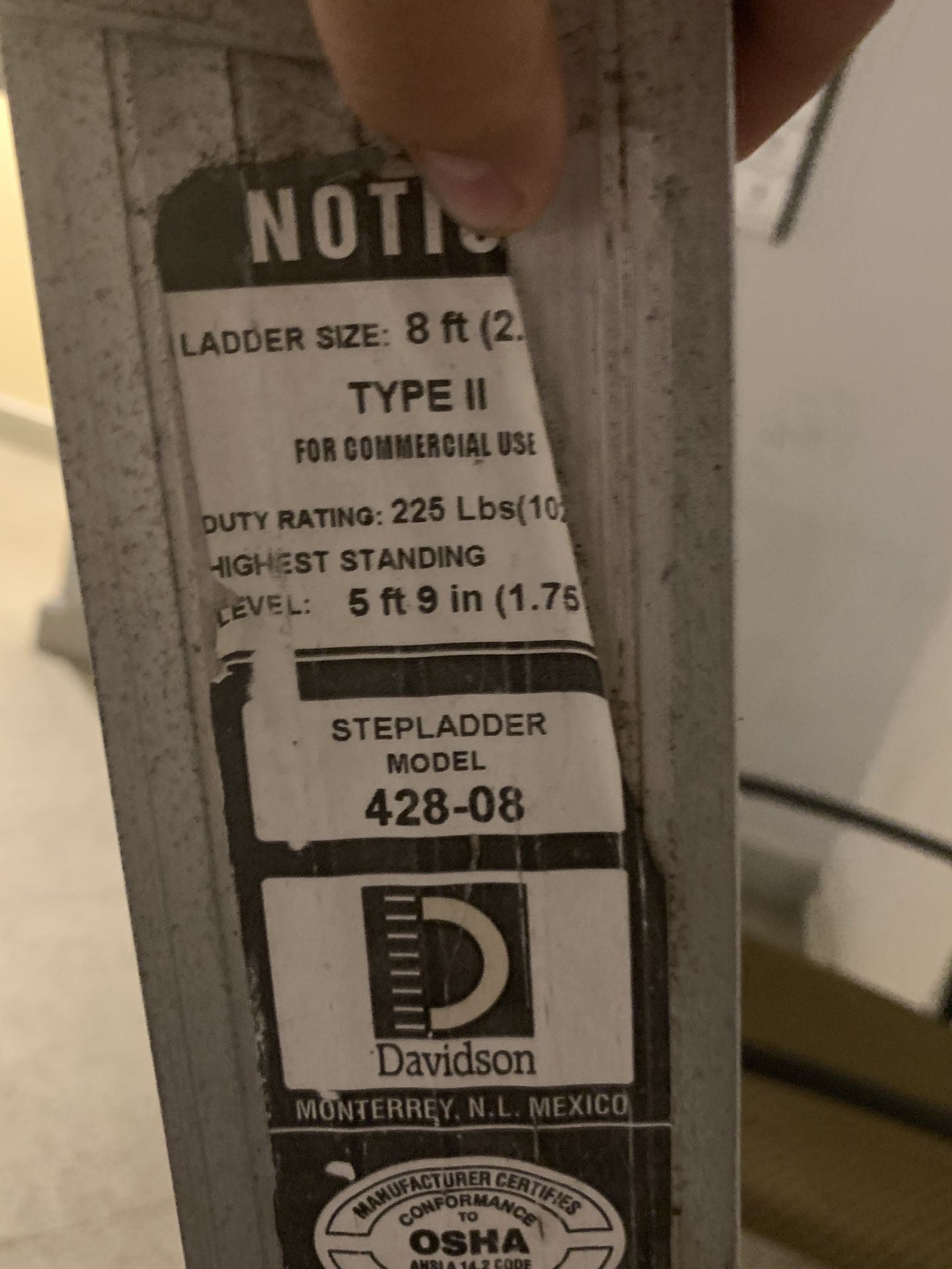 8 Feet Davison Aluminum Step Ladder