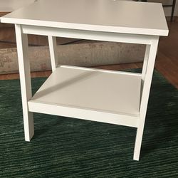 White Wood Side Table