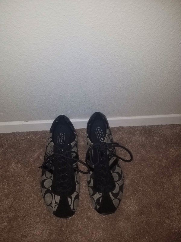 Authentic black coach shoes