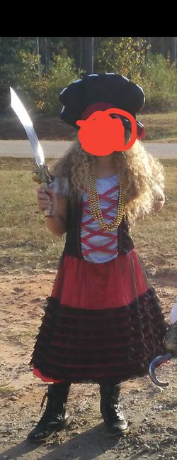 Pirate or Witch Girls Halloween Costume