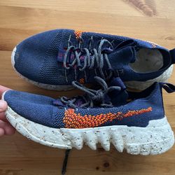 Size 7.5 - Nike Space Hippie 01 Midnight Navy Magma Orange