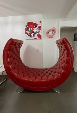 Red love seat