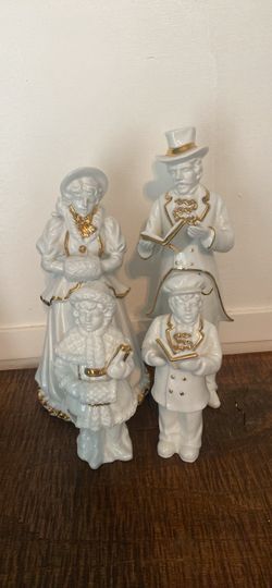Victorian Caroler Porcelain Figurine Set of 4