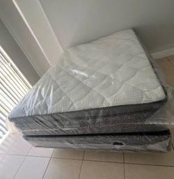 NEW MATTRESS QUEEN SIZE PILLOW-TOP WITH BOX SPRING
