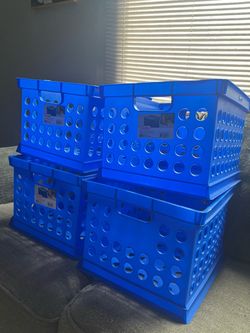 Blue crate boxes