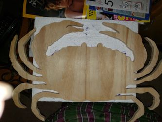 23 inch Wide Handmade Wooden Crab