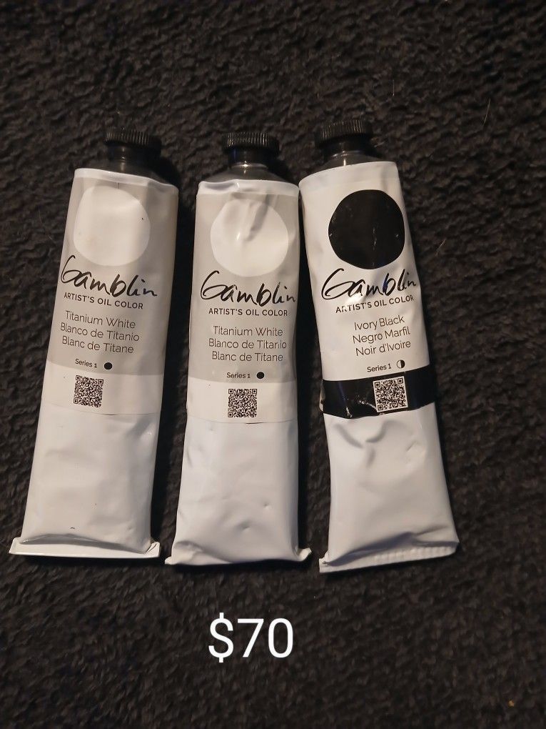3-5.1oz. Gamblin Artist's Oil Color Paints