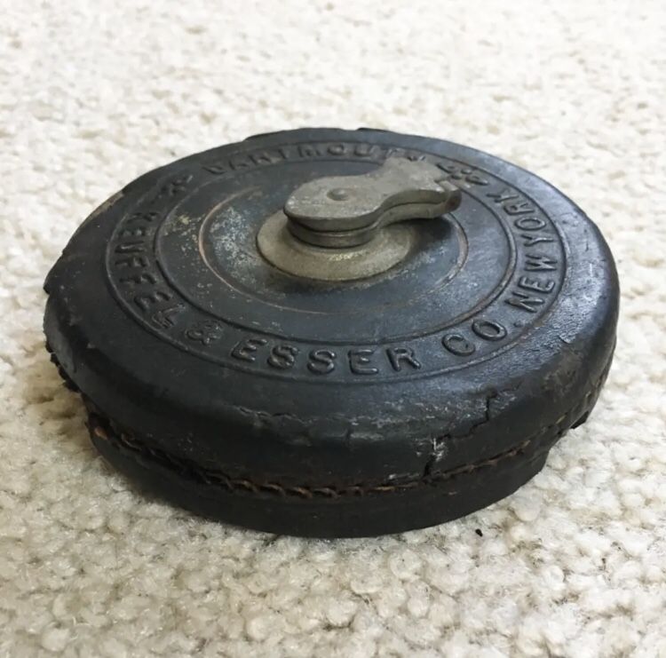 Vintage Keuffel & Esser Co. Cloth Tape Measure 50’ - New York - WORKS!!