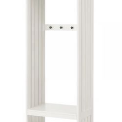 IKEA PANGET Coat Rack with Shoe Storage – White, 75” Tall 