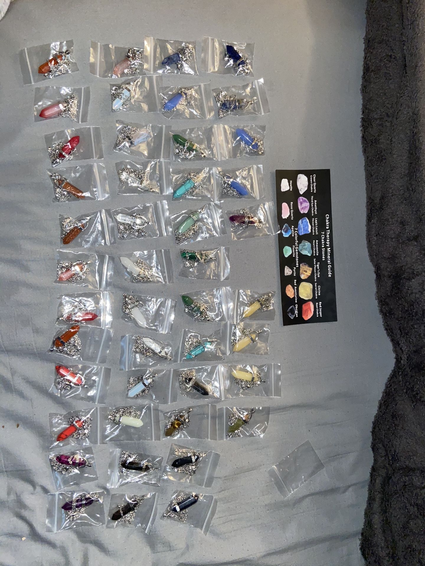 Healing chakra crystals necklaces