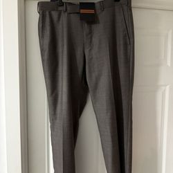 Zegna Wool Sharkskin Modern Fit Trousers 