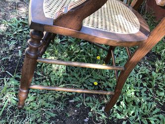Antique Eastlake Victorian Edward Cane Wicker Chair Vintage Romantic Style
