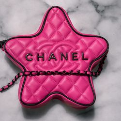 Hot pink/Black CHANEL Star bag