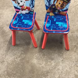 2 Wooden Kids Chairs