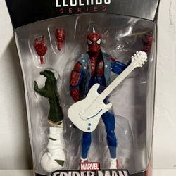 SPIDER-PUNK BAF Lizard Build A Figure Marvel Legends Spider-Man 6” New 