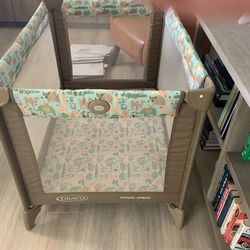 High chair & portable travel crib