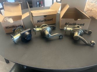 Interior door knobs and exterior  deadbolt,,,