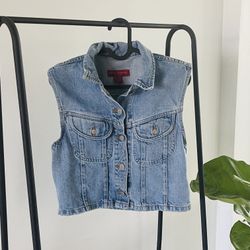 Vintage Banana Republic denim vest.  90s/2000s.  Bin S