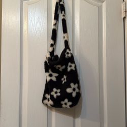Fuzzy Floral Bag
