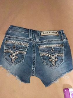 Rocks jean shorts for female size 25 $30 cash or we'll do trade for men's shoes size 10