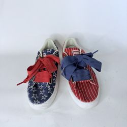 Puma Red White & Blue Shoes Women Size 8.5