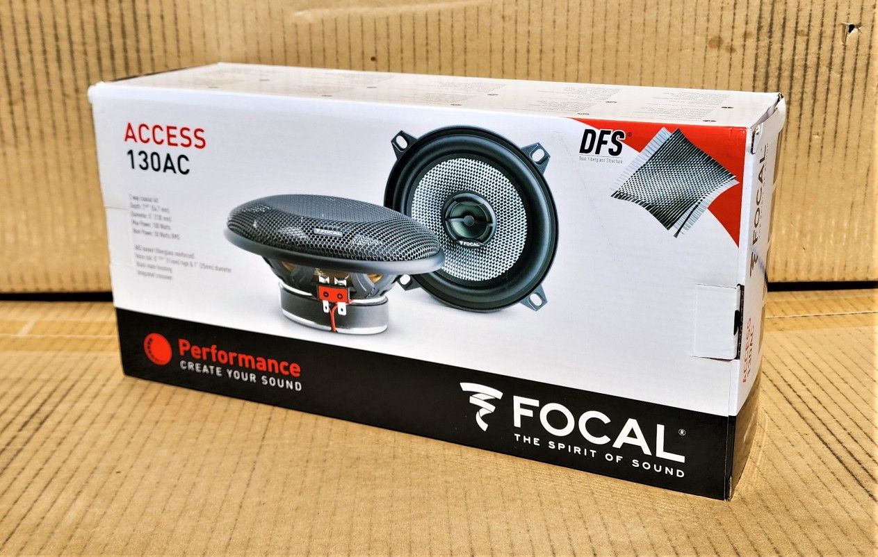 Focal Performance 130AC FiberGlass Car Speakers 5 1/4" 2-Way Coaxial Speaker System 100 Watts 🚨 Payment Options Available 🚨 No Credit Needed 🚨