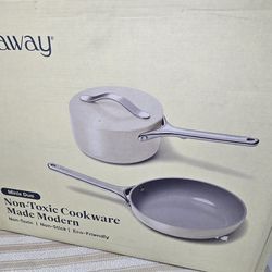 caraway non-stick ceramic pan duo cream Set
