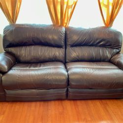 Real Leather Extremely Comfy Couch And Loveseat 