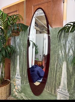 Large Modern Oval Wall Mirror H70"x22"